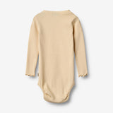 Wheat Main Rippstrick-Body L/S Lotta Underwear/Bodies 9430 macadamia