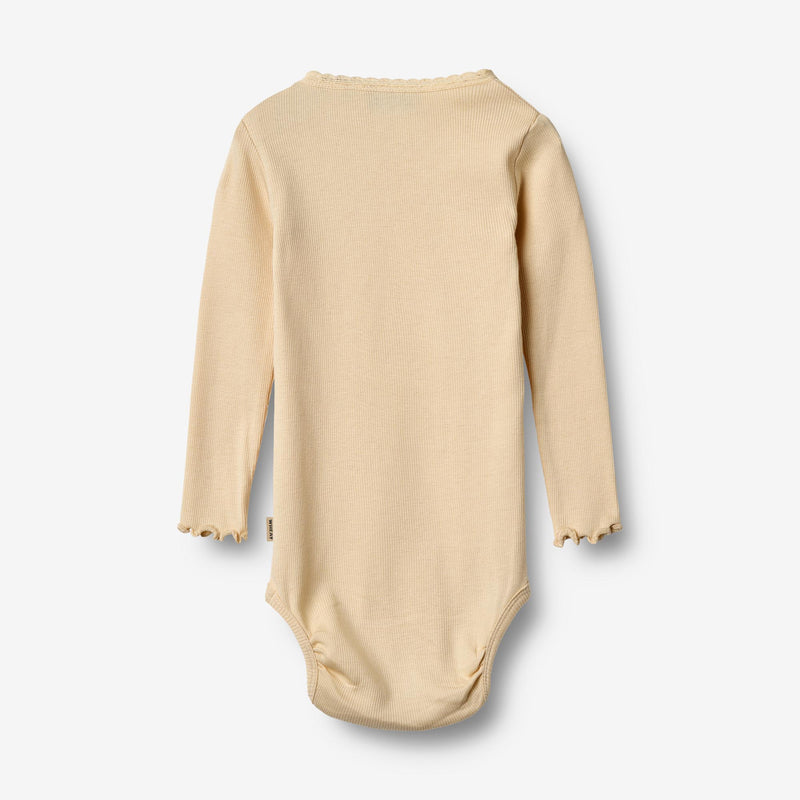 Wheat Main Rippstrick-Body L/S Lotta Underwear/Bodies 9430 macadamia