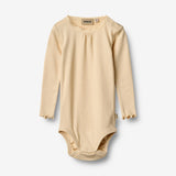 Wheat Main Rippstrick-Body L/S Lotta Underwear/Bodies 9430 macadamia