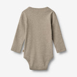 Wheat Main Langarm Babybody Spencer Body 0072 gravel melange