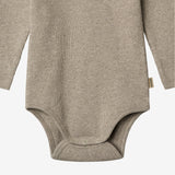 Wheat Main Langarm Babybody Spencer Body 0072 gravel melange