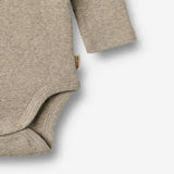 Wheat Main Rippstrick-Body mit langen Ärmeln Underwear/Bodies 0072 gravel melange