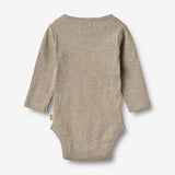 Wheat Main Rippstrick-Body mit langen Ärmeln Underwear/Bodies 0072 gravel melange