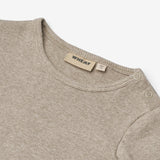 Wheat Main Rippstrick-Body mit langen Ärmeln Underwear/Bodies 0072 gravel melange