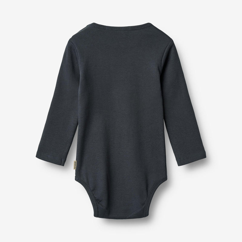 Wheat Main Rippstrick-Body mit langen Ärmeln Underwear/Bodies 1432 navy