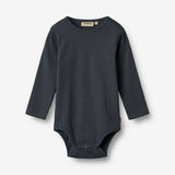 Wheat Main Rippstrick-Body mit langen Ärmeln Underwear/Bodies 1432 navy