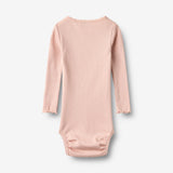 Wheat Main Rippstrick-Langarm Babybody Lotta Body 2317 dim rose