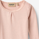 Wheat Main Rippstrick-Langarm Babybody Lotta Body 2317 dim rose