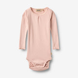 Wheat Main Rippstrick-Langarm Babybody Lotta Body 2317 dim rose