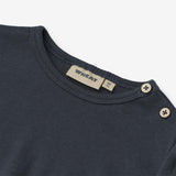 Wheat Main Rippstrick-T-Shirt L/S Milo T-Shirt 1432 navy