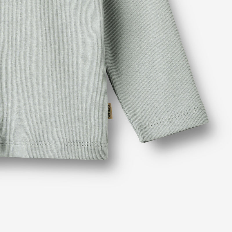 Wheat Main Rippstrick-T-Shirt L/S Milo T-Shirt 9567 soft rain