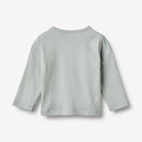 Wheat Main Rippstrick-T-Shirt L/S Milo T-Shirt 9567 soft rain
