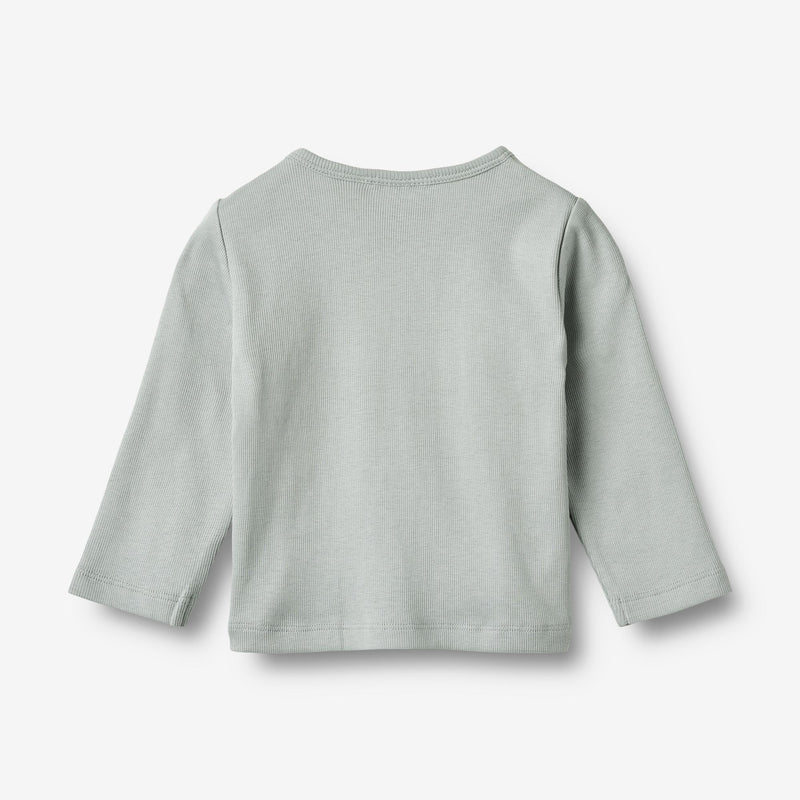 Wheat Main Rippstrick-T-Shirt L/S Milo T-Shirt 9567 soft rain