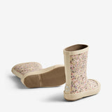 Wheat SMU Rubber Boot Muddy Rubber Boot 9014 clam multi flowers