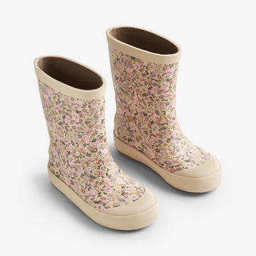 Wheat SMU Rubber Boot Muddy Rubber Boot 9014 clam multi flowers