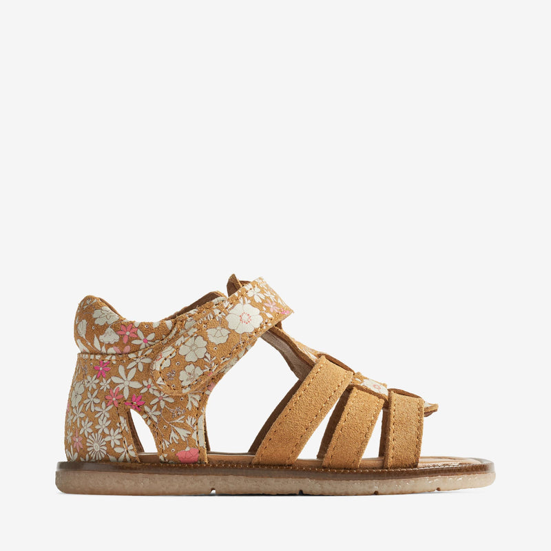 Wheat Footwear Sandalen Bray Prewalker Sandals 9459 tan white flower
