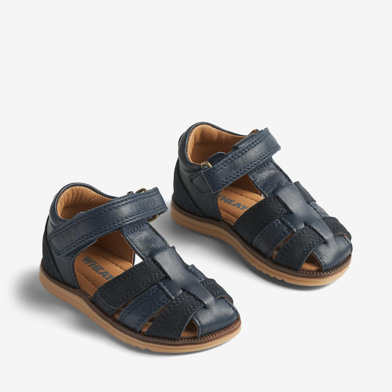 Wheat Footwear Sandalen Sky Prewalker Sandals 1433 navy stripe