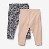 Wheat Main Satz von 2 Jersey Leggings Jules | Baby Leggings 1481 blue flowers