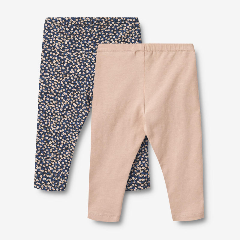 Wheat Main Satz von 2 Jersey Leggings Jules | Baby Leggings 1481 blue flowers