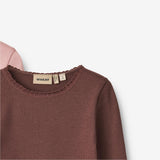 Wheat Main 2'er-Pack Langarm-T-Shirt Reese Jersey Tops and T-Shirts 1189 rose frost eggplant