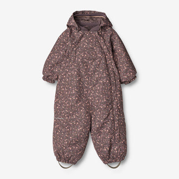 Wheat Outerwear Schneeanzug Adi Tech | Baby Snowsuit 3121 eggplant buttercups