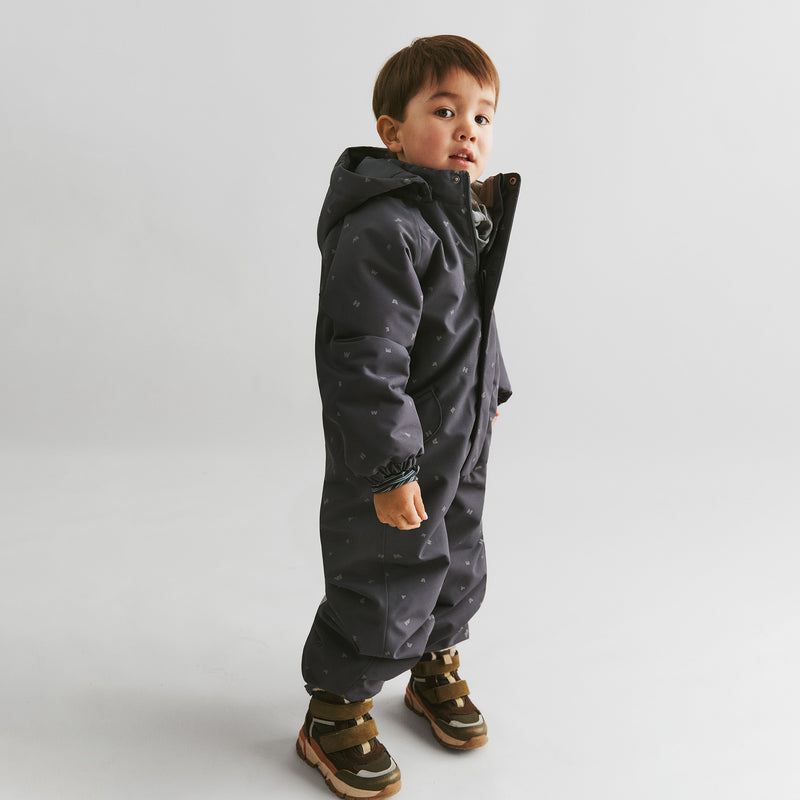 Wheat Outerwear Schneeanzug Miko Outdoor Suit 9534 greyblue letters