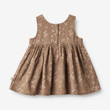 Wheat Main  Schürzenkleid | Baby Dresses 9502 cocoa brown flowers