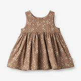 Wheat Main  Schürzenkleid | Baby Dresses 9502 cocoa brown flowers