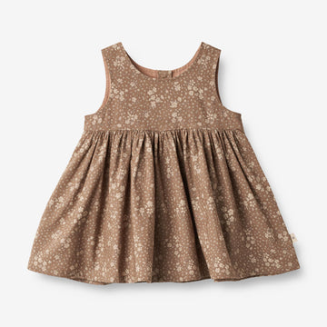 Wheat Main  Schürzenkleid | Baby Dresses 9502 cocoa brown flowers