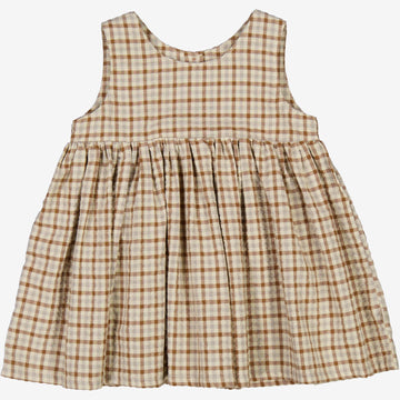 Wheat Main  Schürzenkleid | Baby Dresses 5094 golden dove check