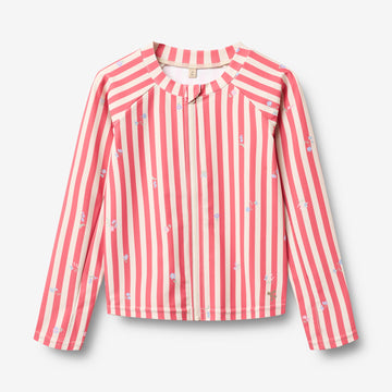 Wheat Main Schwimm-T-Shirt L/S Ada T-Shirt 9657 red stripe flowers