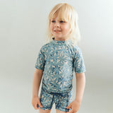 Wheat Main Schwimm-T-Shirt S/S Jackie T-Shirt 9635 blue palm