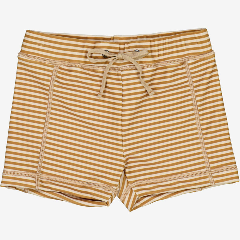Wheat Schwimm Short Ulrik Swimwear 5096 golden green stripe