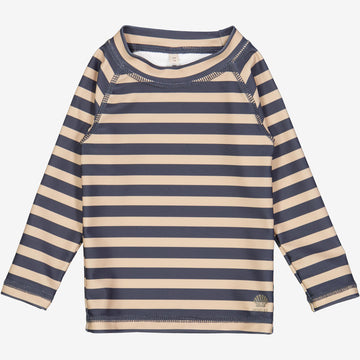 Wheat Main  Schwimm T-Shirt Dilan | Baby Swimwear 1073 ink stripe