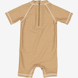 Wheat Main  Schwimmanzug Cas | Baby Swimwear 5096 golden green stripe