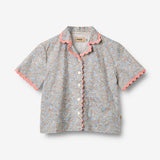 Wheat Main Set Hemd S/S & Shorts Vilma Set 2650 air blue flowers