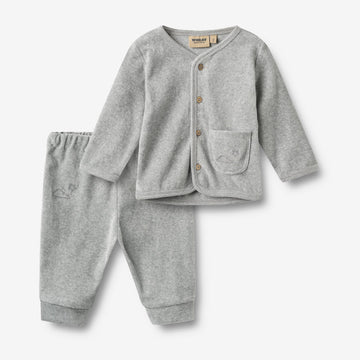 Wheat Main Set Sweat Cardigan & Trousers Toto Sky Set 0224 melange grey