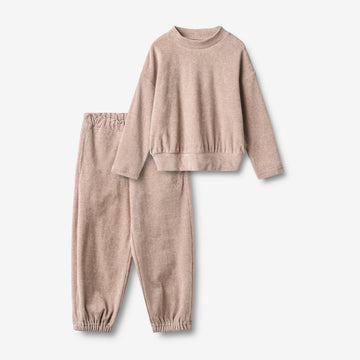 Wheat Main Set Sweatshirt & Hose Barbro Set 9616 melange rose