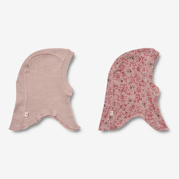 Wheat Wool  Set aus Set aus 2 Merino-Sturmhauben Felix | Baby Acc 2400 powder