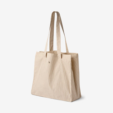 Wheat Main Shopper-Tasche Ville Home 9524 cappucino stripe