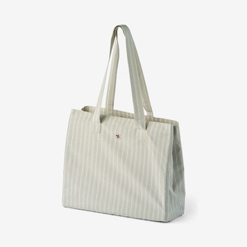 Wheat Main Shopper-Tasche Ville Home 9634 blue ocean stripe