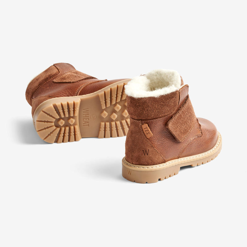Wheat Footwear Sigge Druck Klett Winter Footwear 9002 cognac