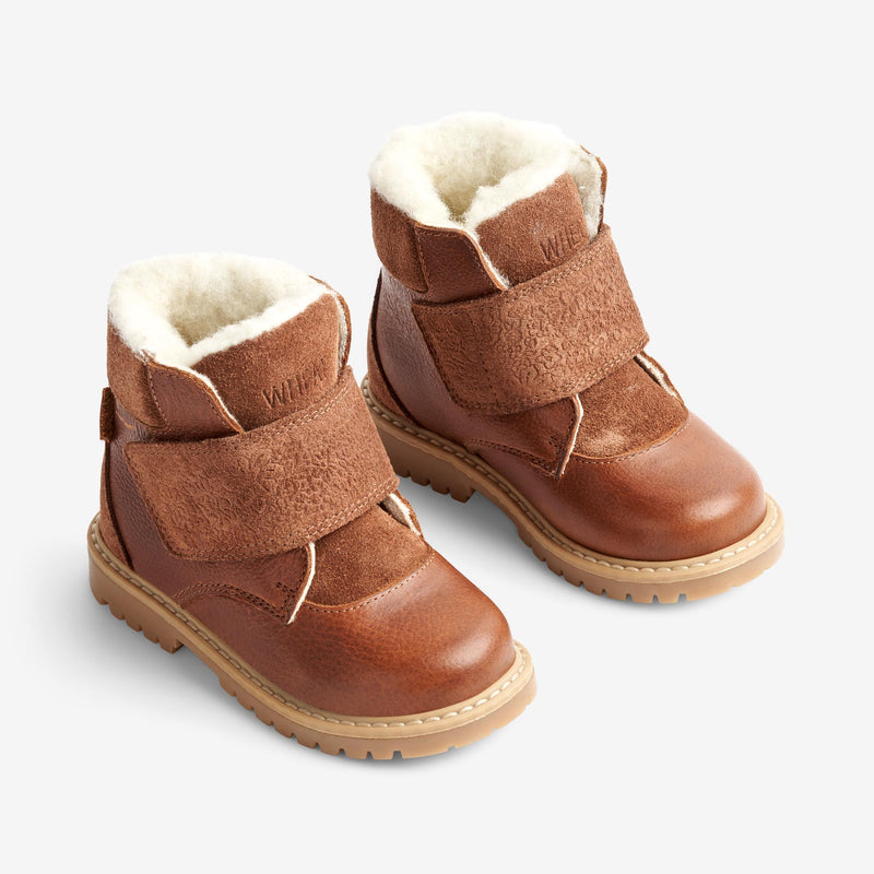 Wheat Footwear Sigge Druck Klett Winter Footwear 9002 cognac