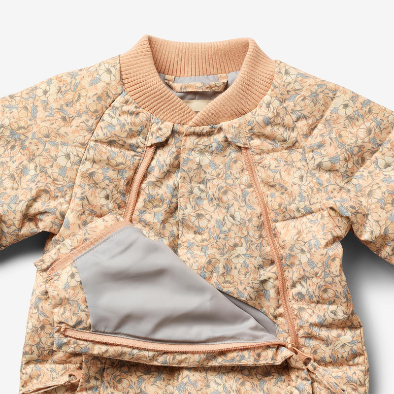 Wheat Outerwear Sommer Puffer Babyanzug Nunu Technical suit 2359 pink sand flowers