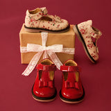 Wheat Footwear Spangenschuh Lucia Shoe 9772 almond peach flowers