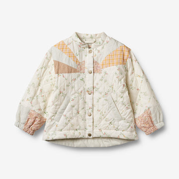 Wheat Main Steppjacke Inga Jacket 9426 ivory checked flowers