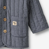 Wheat Main Steppjacke Siggo Jacket 1312 greyblue slub stripe