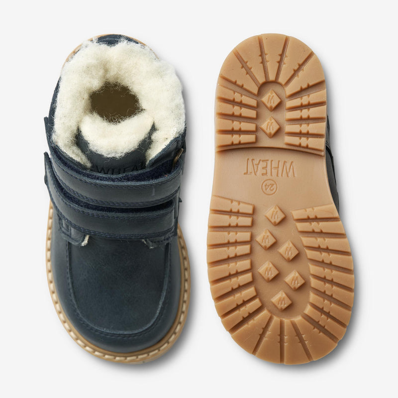 Wheat Footwear Stewie Leder Klett Tex Winter Footwear 1432 navy
