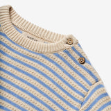 Wheat Main  Stickpullover Chris Knitted Tops 4103 azure stripe