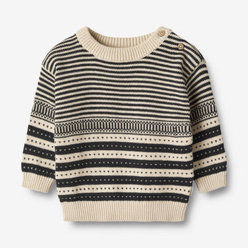 Wheat Main  Stickpullover Janus Knitted Tops 1432 navy